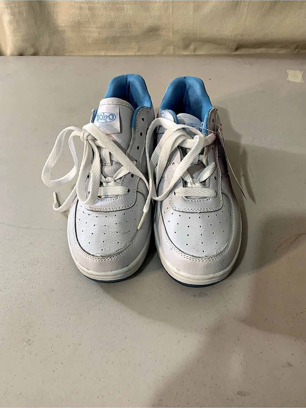 Soho Sneakers in White & Blue NWT